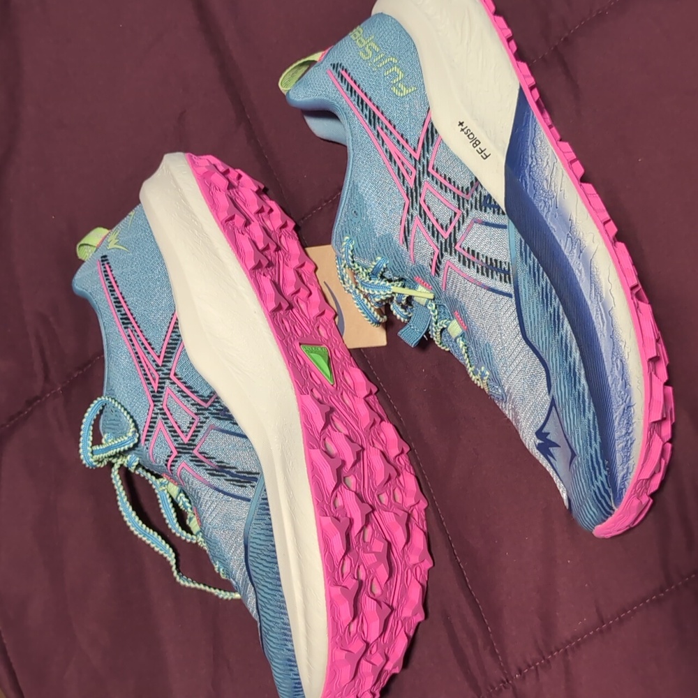 NWT Asics Fugi Speed 2 Women's 10 Running Sneakers Tennis Shoes Hot Pink Blue - Picture 11 of 12